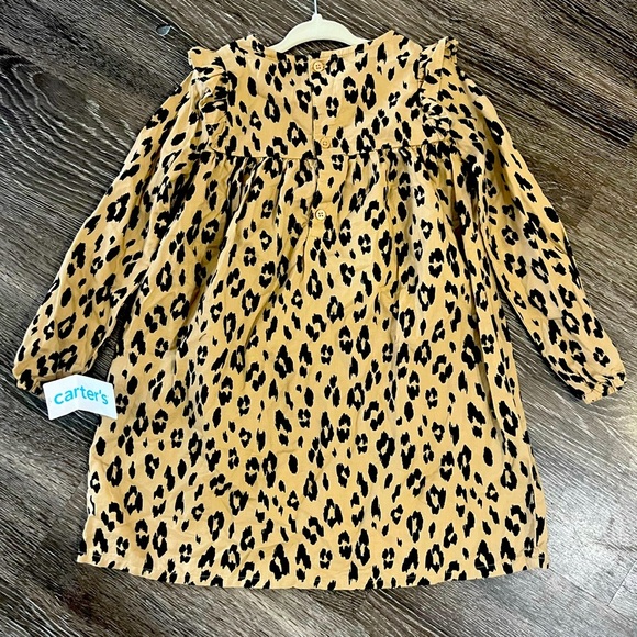 NWT - Carter’s - Baby Leopard Twill Dress - Picture 5 of 6